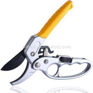 Good quality Garden clippers ratchet pruning shears garden shear scissor trimming rose, floral, tree, live plants